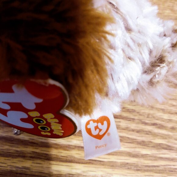 Ty Silk Beanie Boo Percy the Owl stuffed - Picture 5 of 5